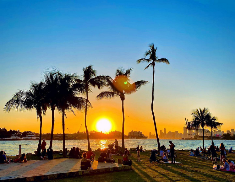 Sunset at South Pointe Park